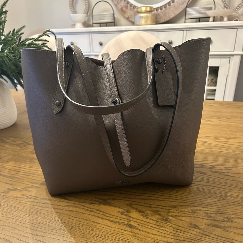 Coach Brown Leather Tote Bag